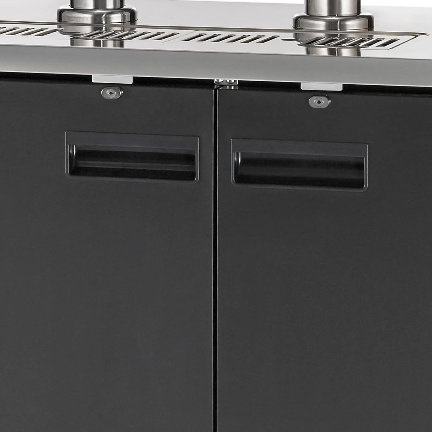 ADD48R-2 49-Inch Double-Tap Direct Draw Draft Beer Cooler/Dispenser/Kegerator, Black, 115v