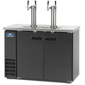 ADD48R-2 49-Inch Double-Tap Direct Draw Draft Beer Cooler/Dispenser/Kegerator, Black, 115v