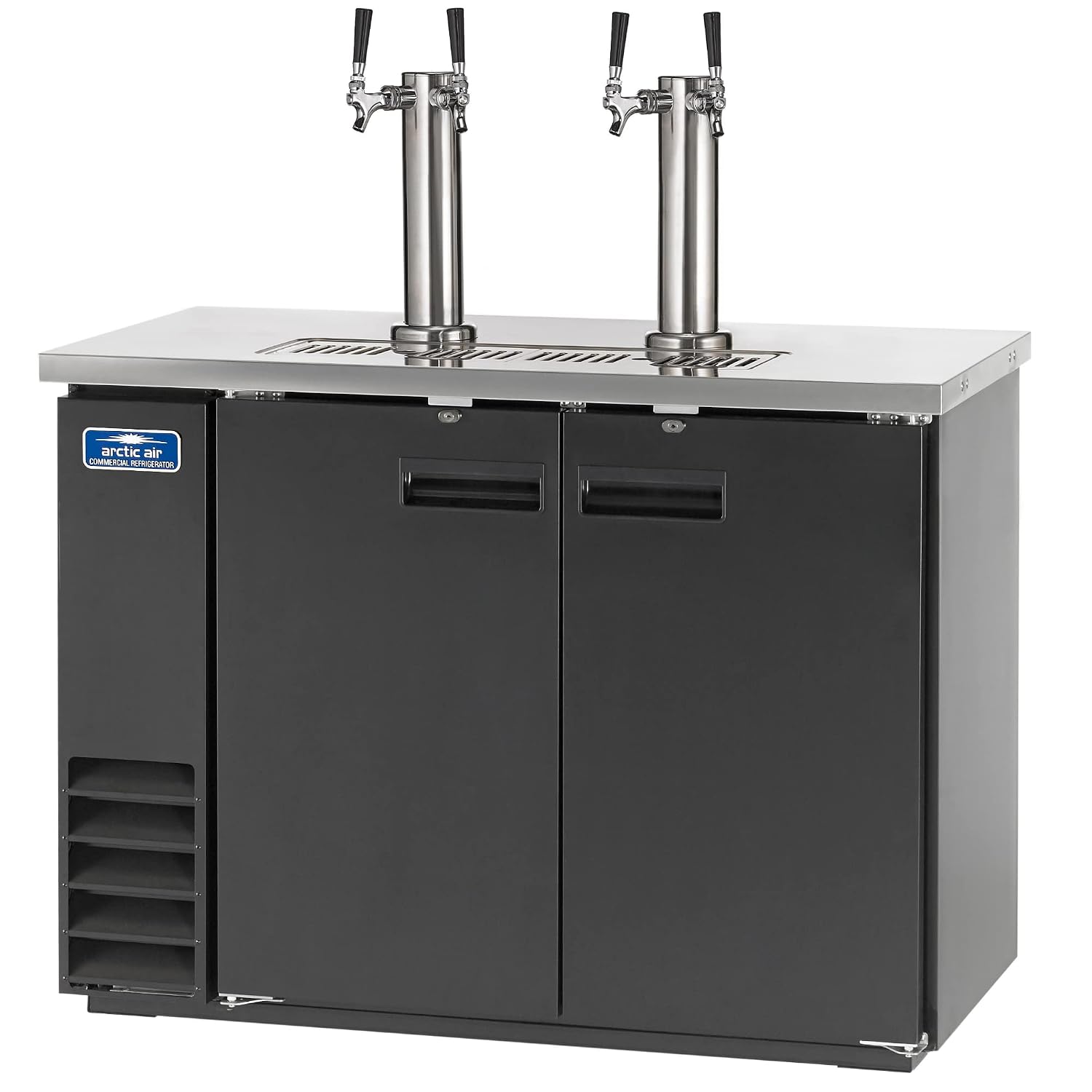 ADD48R-2 49-Inch Double-Tap Direct Draw Draft Beer Cooler/Dispenser/Kegerator, Black, 115v