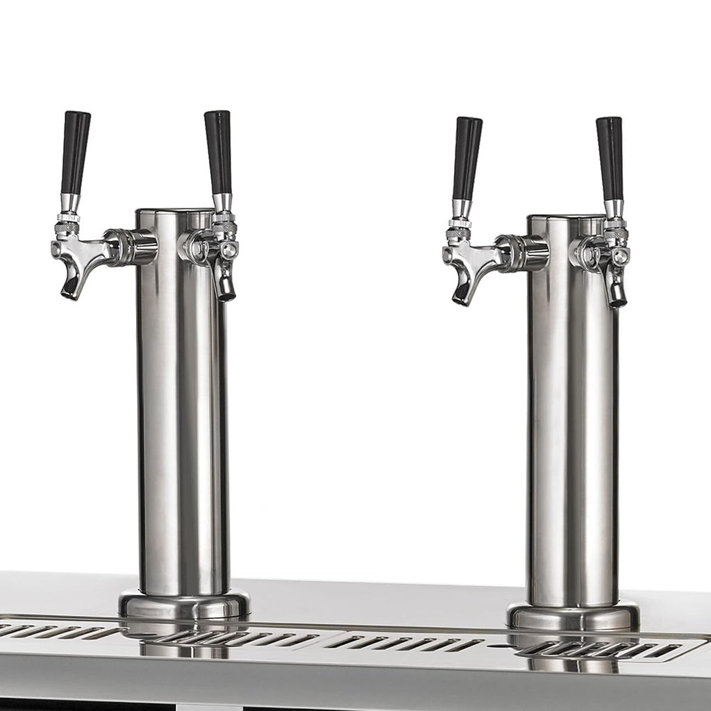 ADD48R-2 49-Inch Double-Tap Direct Draw Draft Beer Cooler/Dispenser/Kegerator, Black, 115v