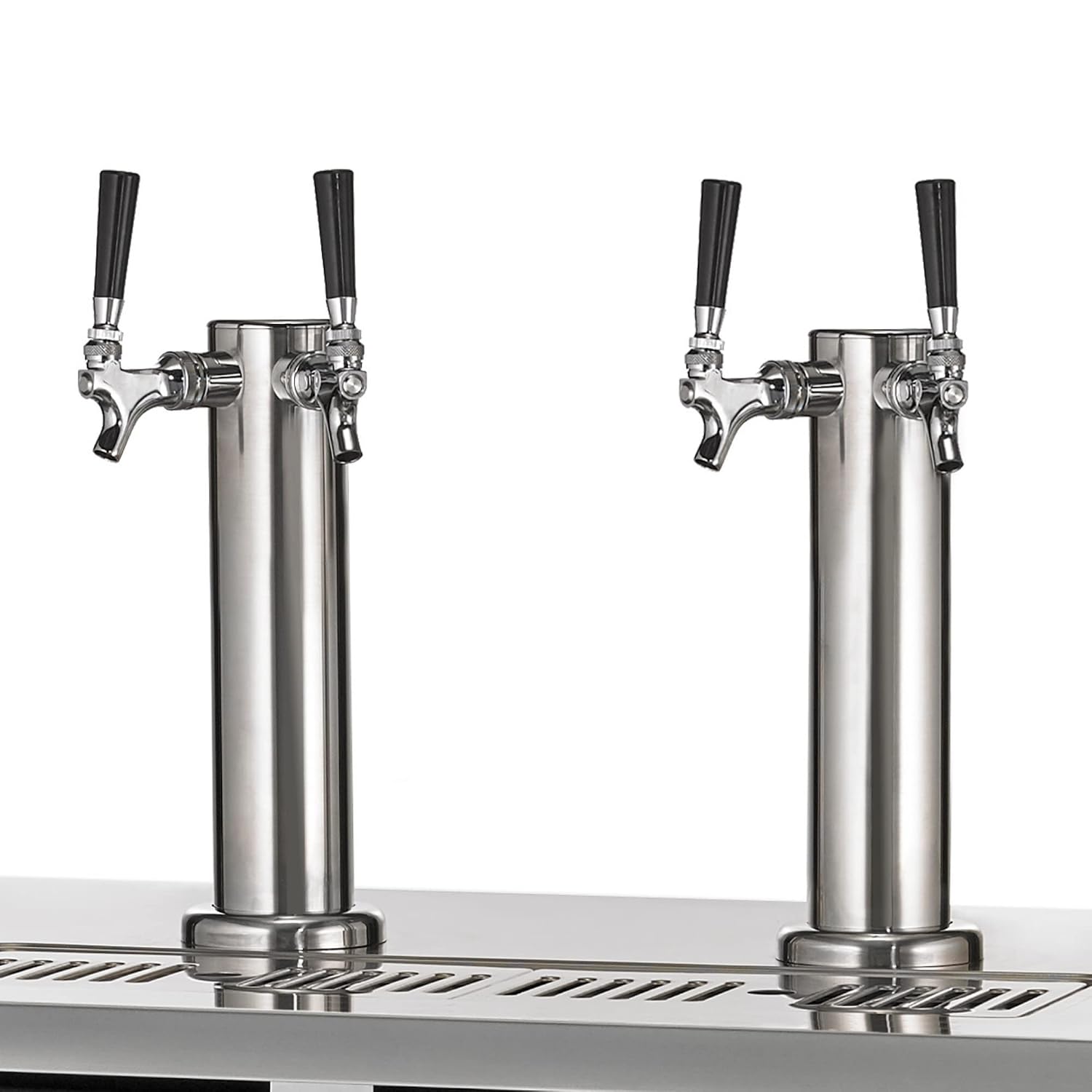 ADD48R-2 49-Inch Double-Tap Direct Draw Draft Beer Cooler/Dispenser/Kegerator, Black, 115v